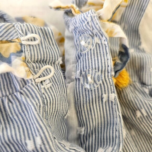 Tahari Baby Ruffled Sundress Blue White Stripe White Cotton Petticoat 3-6Mo - Picture 10 of 10